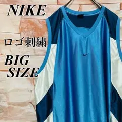 【00s古着】NIKEナイキ　タンクトップ　ビックサイズXL センターロゴ刺繍