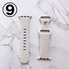 ⑨ベージュ　Apple Watch バンド シリコン 38/40/41mm対応
