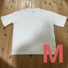 GU　半袖　クルーネックTシャツ　ポリエステル　白