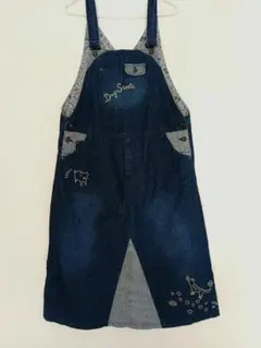 デニム*刺繍* 未使用ジャンパースカート*ぶたdrug store’sサロペット