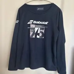 Babolat レディースネイビー ロングスリーブ TシャツXL