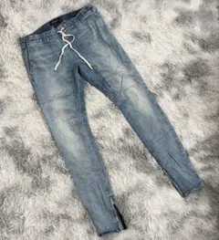 PACUN ジョガーパンツ 【M】ライトブルー　ストレッチ