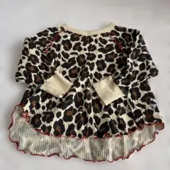 ヒョウ柄リブ編み長袖Tシャツ　マーキーズ