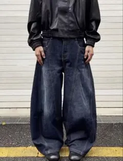 バギーデニム　menes jaded london bigboy 地底似