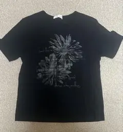 CHARGE 半袖 Tシャツ ブラック 花柄のサムネイル