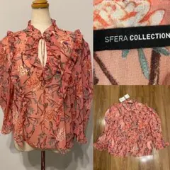 未使用★SFERA collection フラワープリント　シフォンブラウスのサムネイル