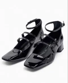 ZARA エナメルストラップ　メリージェーン　38のサムネイル