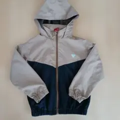 BREEZE ナイロンジャケット　ウィンドブレーカー 130 ベージュ ブラック