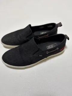【週末セール】VANS デニム スリッポン メンズ スニーカー ブラック27cm