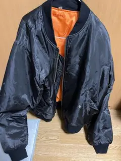 LES 5351POUR 　ブラック 5351プールオム【5/】バックスラッシュMA-1ジャケット HOMMES （メンズ）（条件：再入荷 5351プール・オム / ジャケット・アウター
