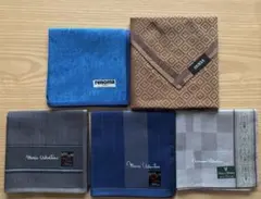 ハンカチ　メンズ　renoma GUESS Valentino 5枚セット