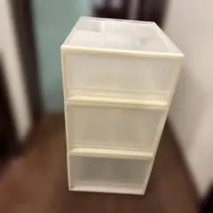 クリアプラスチック 4段衣類収納ケース