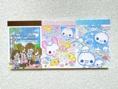 【平成レトロキャラクター ミニメモ3冊】 あわわちゃん ハッピーマーチ ラブ友