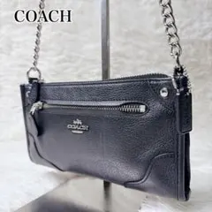 COACH Leather Chain Shoulder Pouch