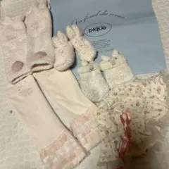 ジェラピケ　ジェラートピケ　赤ちゃん　帽子　レッグウォーマー　靴下　セット