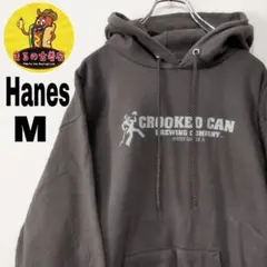 usa古着 HANES パーカー　グレー　M フーディー