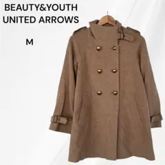 ビューティアンドユースユナイテッドアローズ ウールコート　金ボタン　M ブラウン