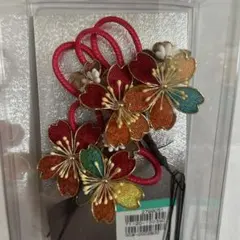 髪飾り　赤　着物　浴衣　小物　和装