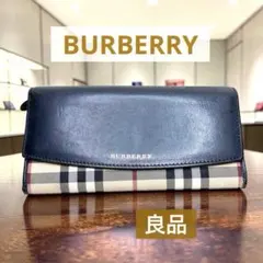 良品 バーバリー BURBERRY 長財布 ノバチェック PVC レザー 黒 - メルカリ