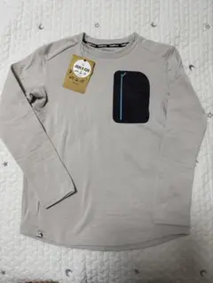 ワークマンkids長袖カットソー グレー 胸ポケット付き新品