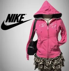 ジップパーカー ピンク