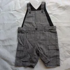 COMME CA ISM チェック柄オーバーオール 80cm