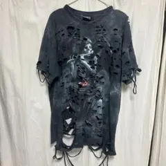 ダメージ加工オーバーサイズTシャツ