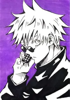 呪術廻戦 ファンアート 五条悟 手書きイラスト