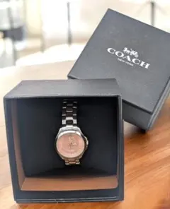美品 COACH コーチ時計 レディース シルバー系×ピンク DK4646
