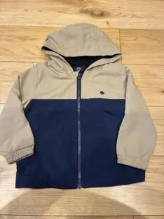 POLO フード付きジャケット ベージュ/ネイビー