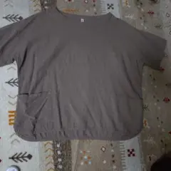 特価ブラウン 半袖 Tシャツ ポケット付き