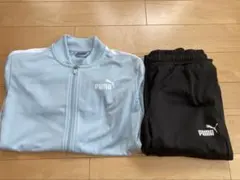 PUMA ジャージ 上下セット 160cm ライトブルー ブラック