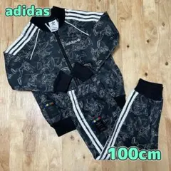 adidas アディダス×ディズニー　セットアップ　100cm 黒　ジャージ