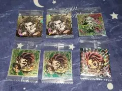 鬼滅の刃ウエハースシールSR&極レア【【墮姫&竈門炭治郎】ダブリ有4種6枚セット