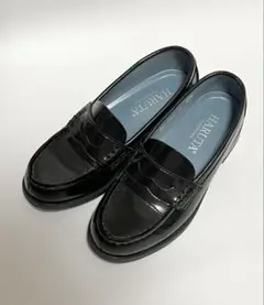 HARUTA カップインソールコインローファー(30mmヒール) 黒 23EEE