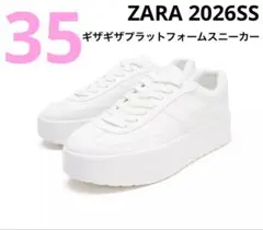 【ZARA】ザラ 35 ギザギザプラットフォームスニーカー フラットフォームのサムネイル