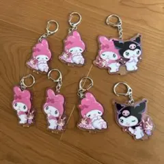 マイメロディ アクリルキーホルダー 7個セット