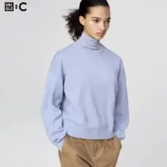 UNIQLO CスムースコットンクルーネックセーターＳブルー