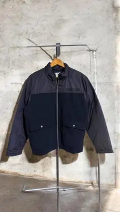 Hush Puppies ジャケット メンズLネイビー ナイロ切替 ジップアップ