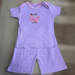 【美品】カーターズ　パジャマ上下セット　90cm 18-24M 紫　ぞうさん