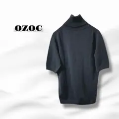 オゾック OZOC 5分袖ニット セーター タートルネック 無地 4319