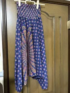 花柄曼荼羅模様のサルエルパンツ