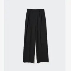 UNIQLO タックワイドパンツ M ブラック