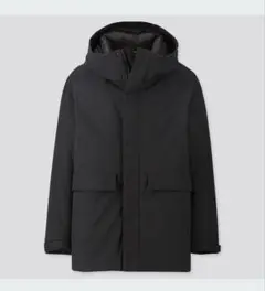 ユニクロ　ハイブリッドダウンパーカ　ブラック　S