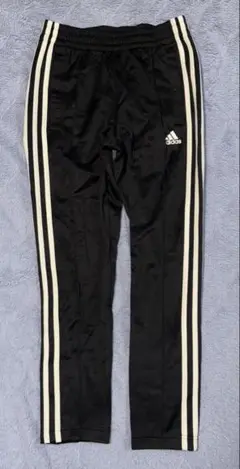 adidas ブラック ストライプパンツジャージ パンツ S