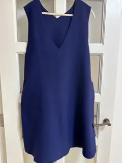 me ISSEY MIYAKE ノースリーブ ワンピース ブルー ストレッチのサムネイル