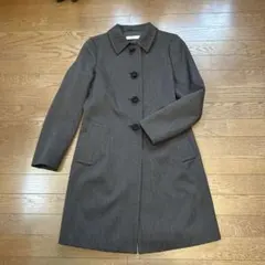 大きいサイズ　美品　PRADA 　ウール　 ロングコート 　チェスター 　40 PRADA プラダ チェスターコート 良好 サイズ40 ブラック ウール