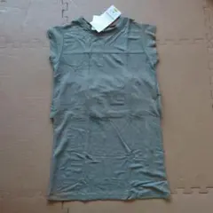 120cm フリルワンピース カーキ 緑 女の子 シンプル 可愛い 春 夏 秋