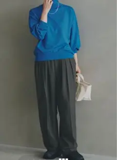 北欧、暮らしの道具店 大人のためのワイドタックパンツ 秋いちパンツ　サイズT