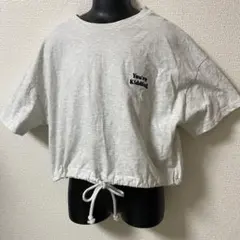 ハニーズHoneys Tシャツ　半袖　裾ドロスト　ゆるTシャツ　オートミールのサムネイル